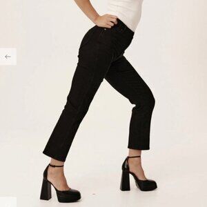 ROLLA'S Original Straight High Waist Jeans -  Rinse Black - Super Stretch